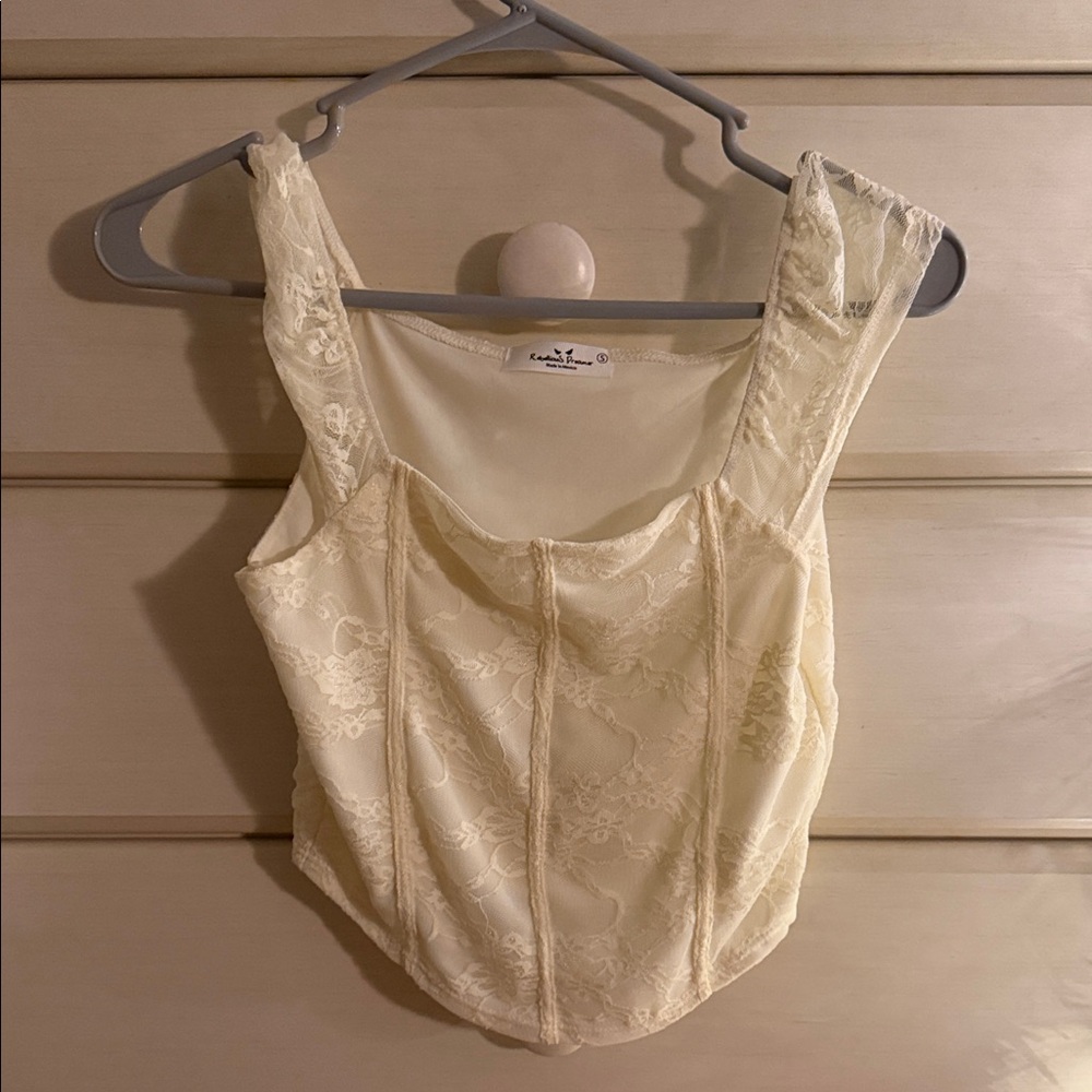 Forever 21 Cream Lace Blouse
